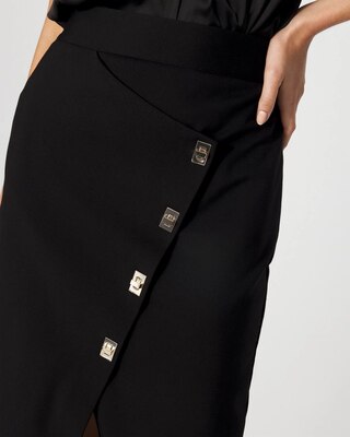 Asymmetrical Faux-Wrap Pencil Skirt | White House Black Market